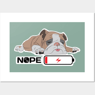 Snoozing Bulldog Posters and Art